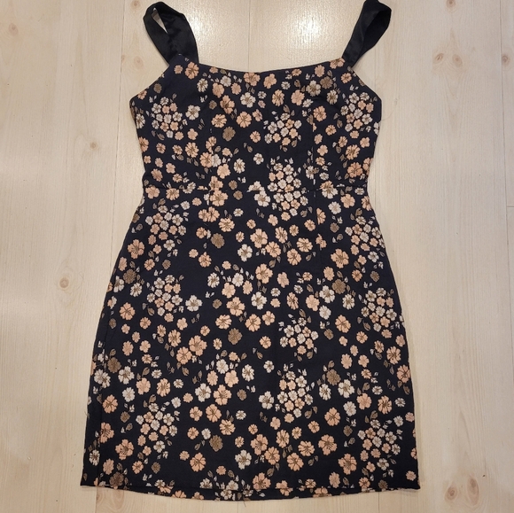 NEW Anthropologie Maeve Jacquard Mini Dress Navy Floral Sleeveless Strappy - Picture 4 of 5